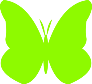 Butterflies lime green