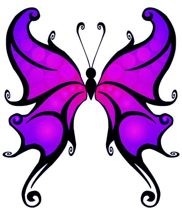 Butterflies clipart magenta. Download purple butterfly hq