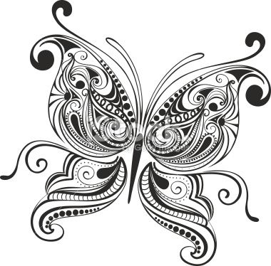 butterflies clipart mandala