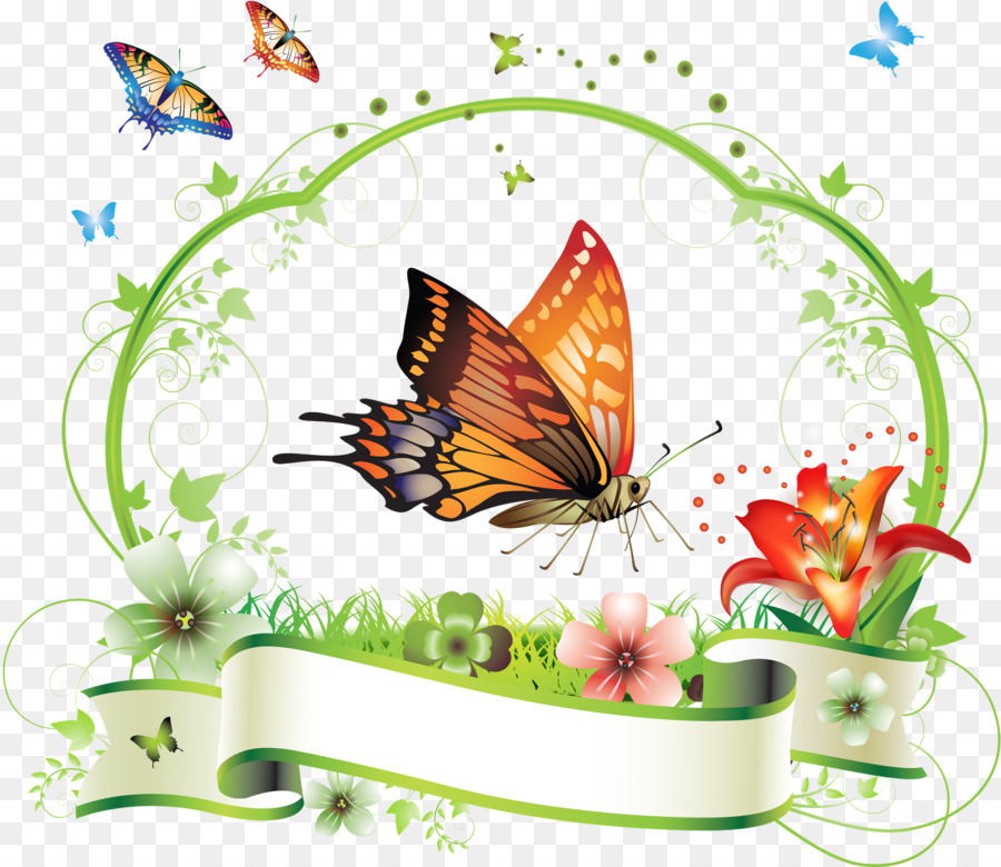 butterflies clipart picture frame