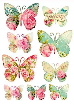 clipart butterfly shabby chic