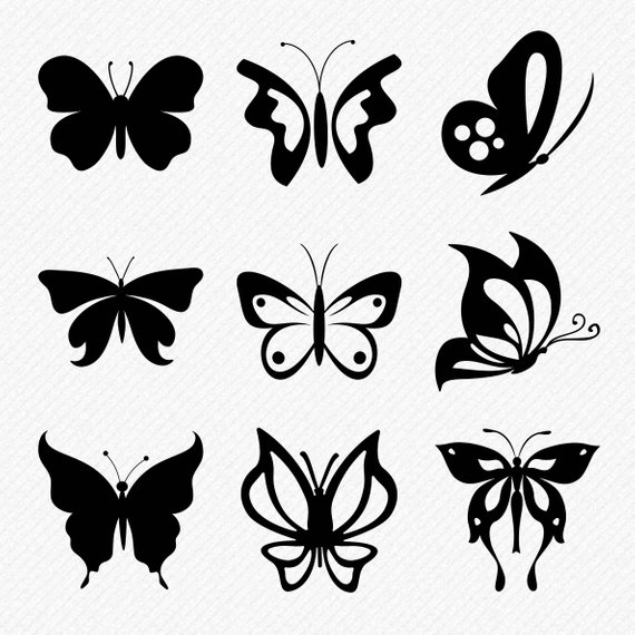 Download CRMla: Clip Art Silhouette Of A Butterfly