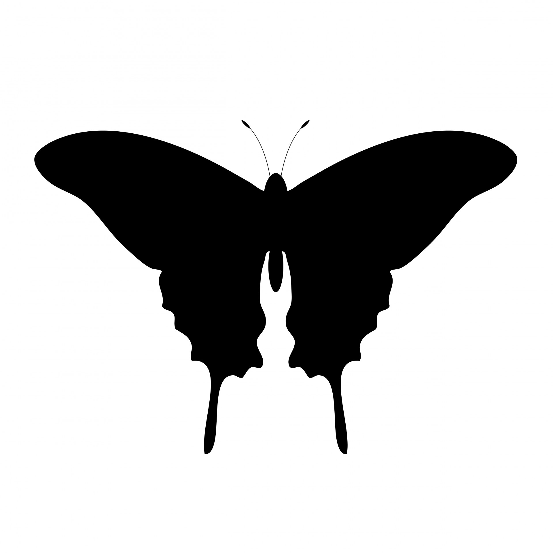 butterflies clipart silhouette