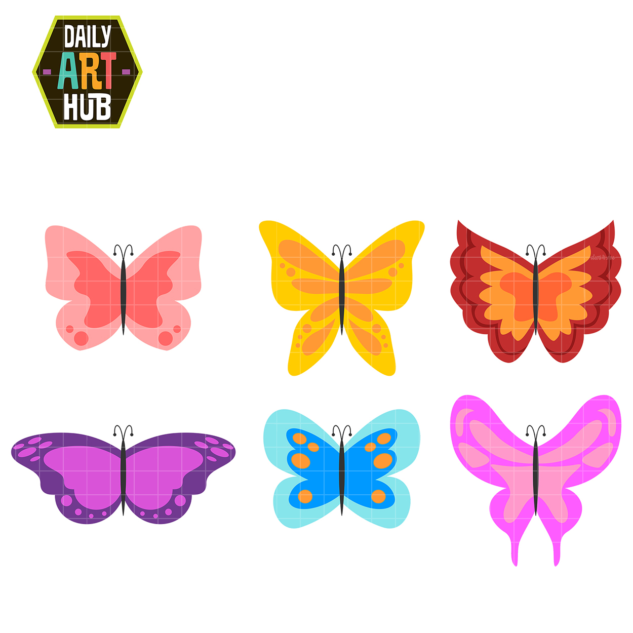 butterfly clipart simple
