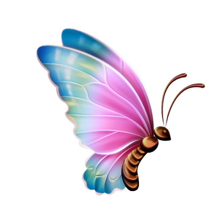 Butterfly clipart transparent background. Pink and blue gallery
