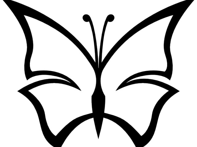 Butterfly clipart easy. Outline free on dumielauxepices