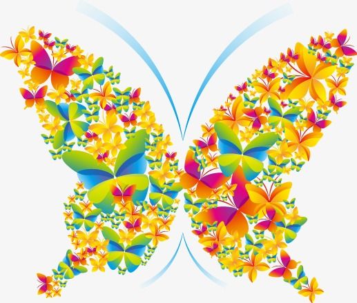 clipart butterfly floral