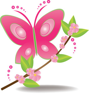 butterfly clipart flower