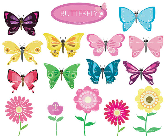 Flower station . Chain clipart butterfly