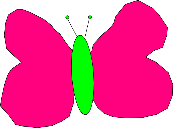 butterfly clipart lime green