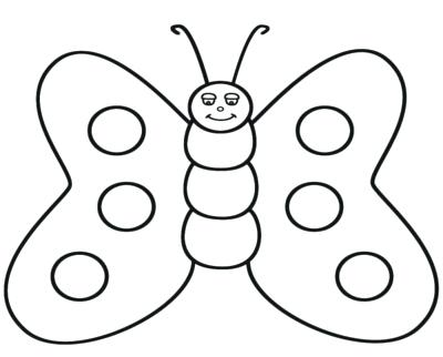 Clip coloring page for. Butterfly clipart line drawing