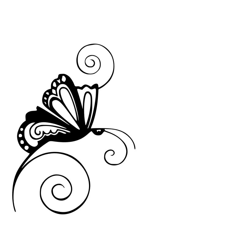 butterfly clipart swirl