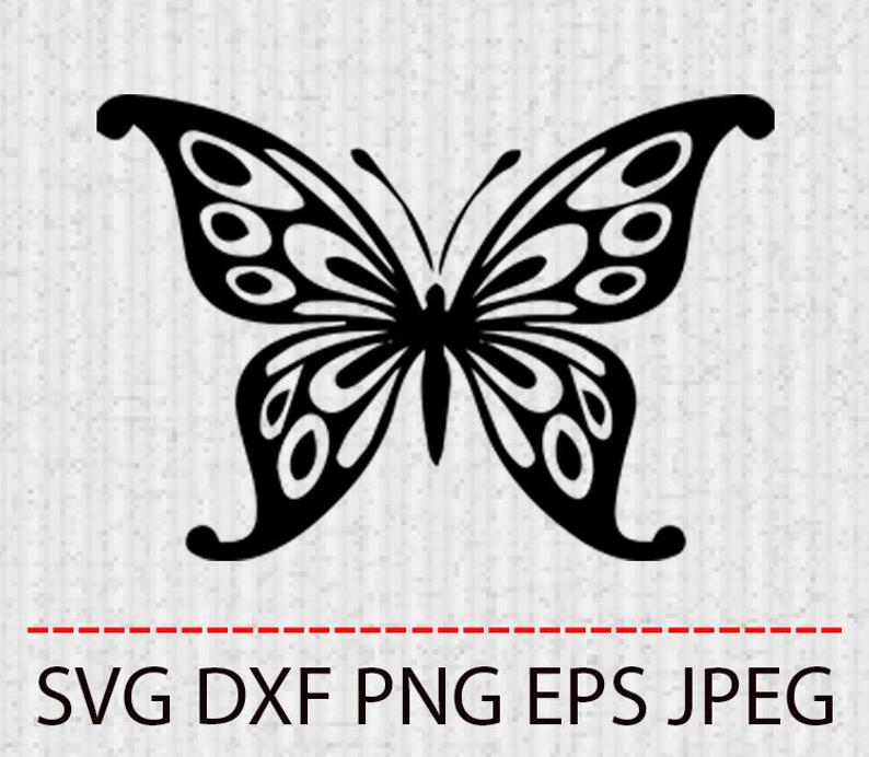 Svg tattoo layered cut. Butterfly clipart vector