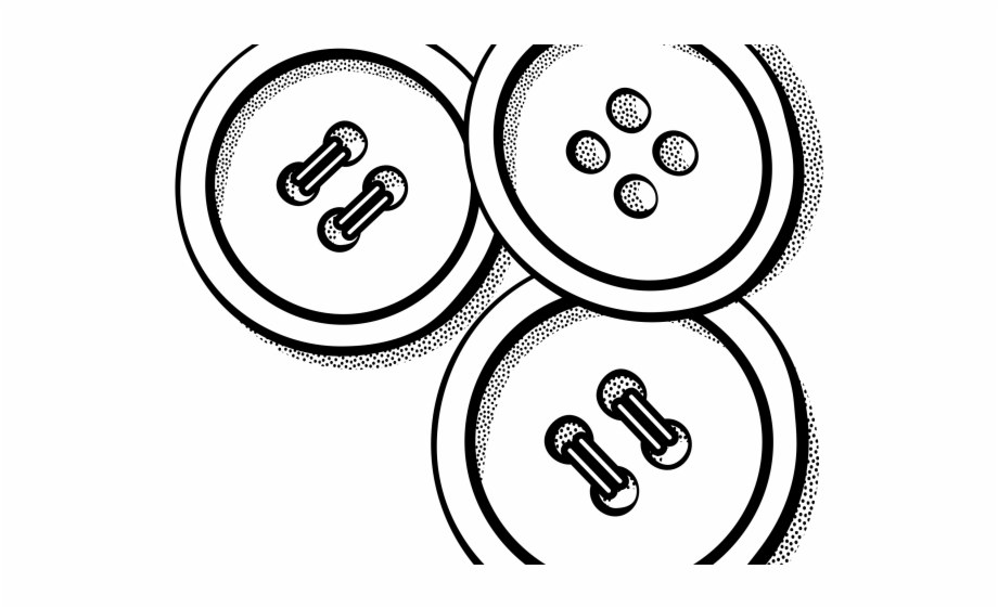 buttons clipart black and white