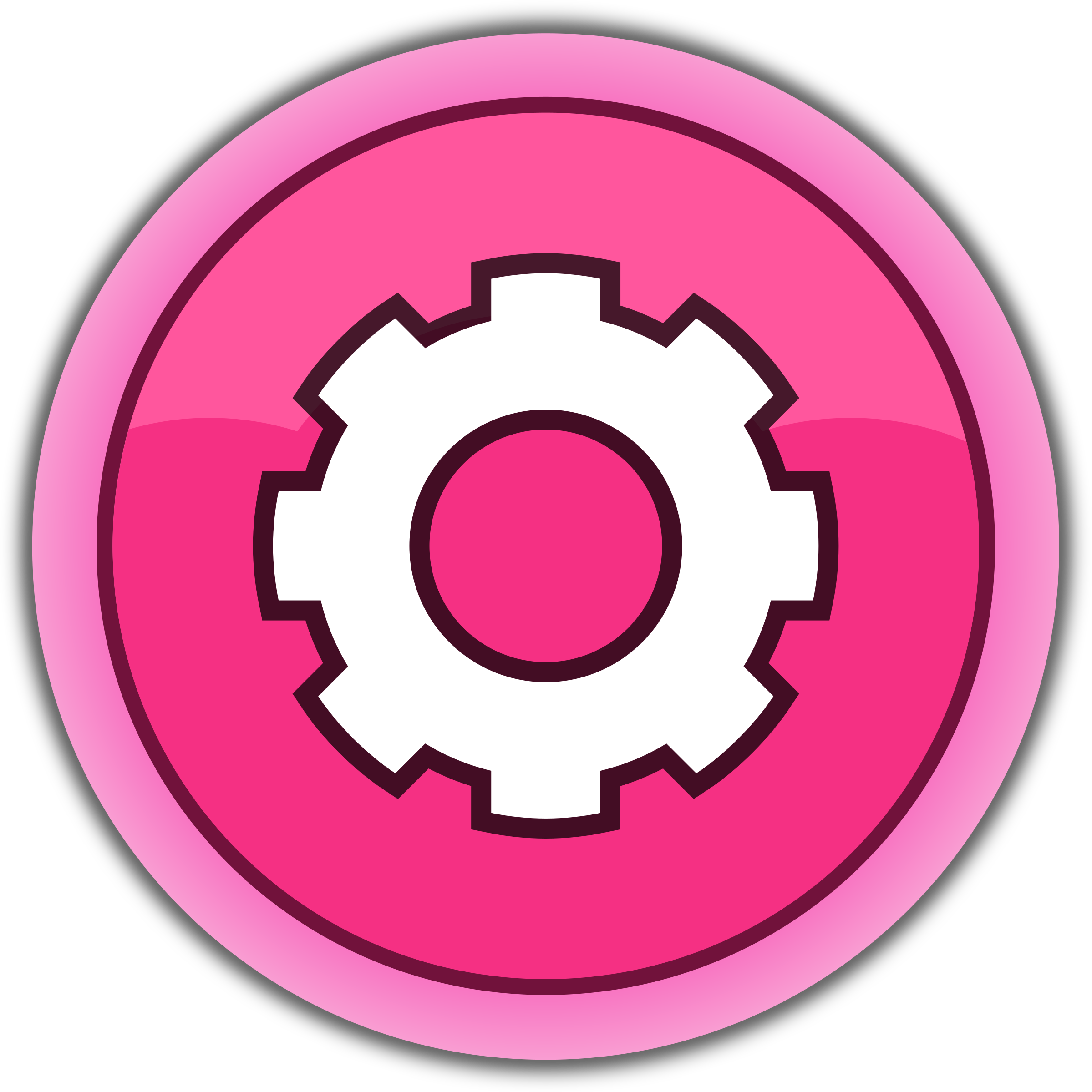 Button settings big image. Clipart phone pink