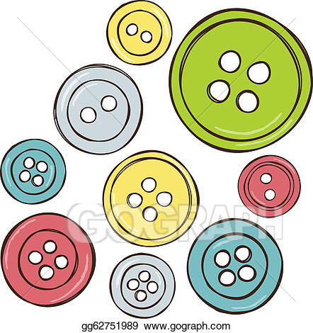 Vector illustration of stock. Buttons clipart colored button