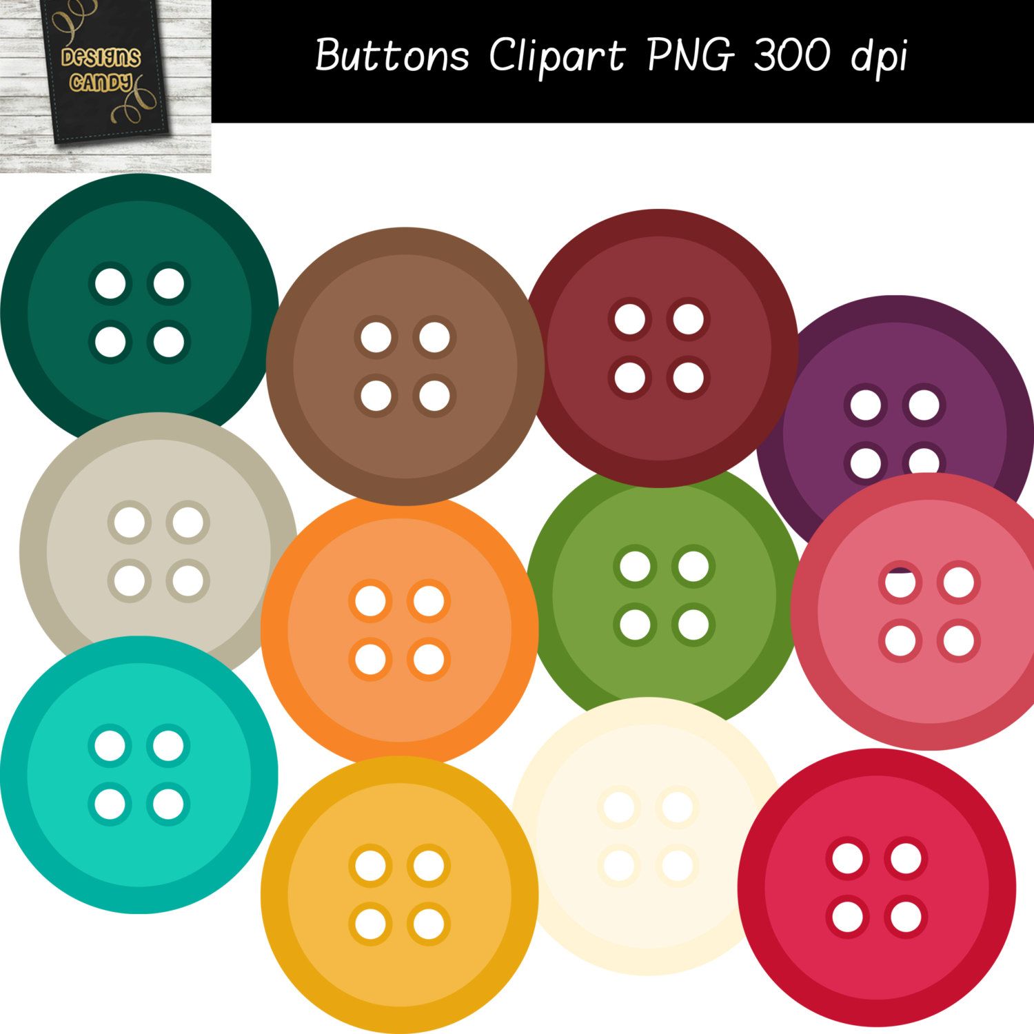 buttons clipart printable