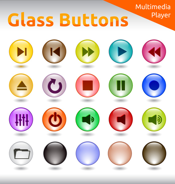 buttons clipart round glass