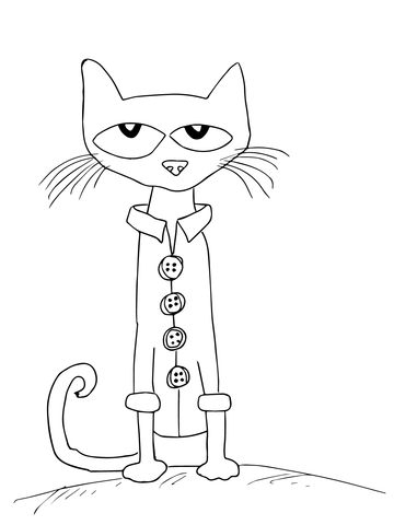 Buttons clipart sketch. Pete the cat and