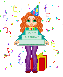 Buy clipart animated. Free birthday graphics girl