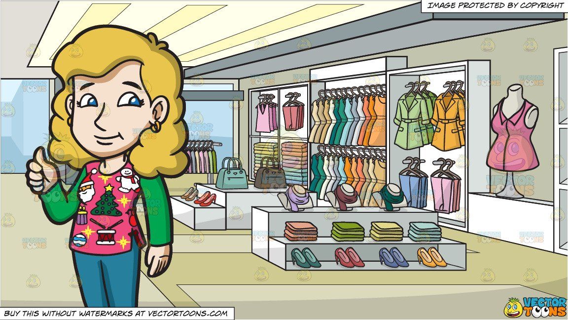 Cartoon a kind woman. Buy clipart clothing