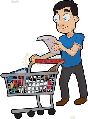 man clipart grocery shopping