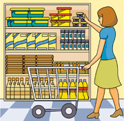 buy clipart grocery shopping