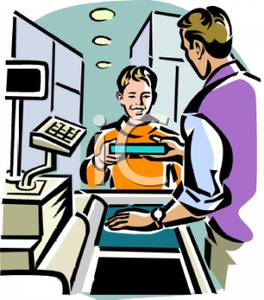 Boy help . Buy clipart grocery store worker