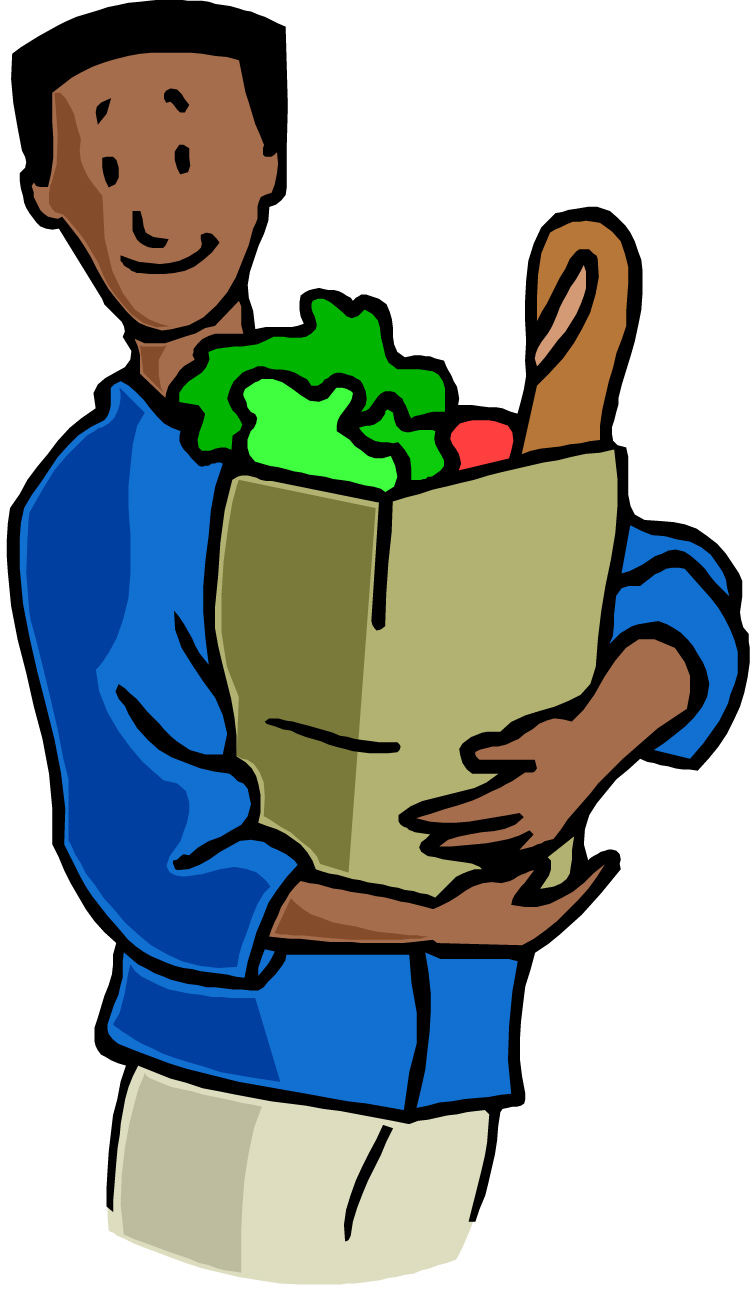grocery clipart person