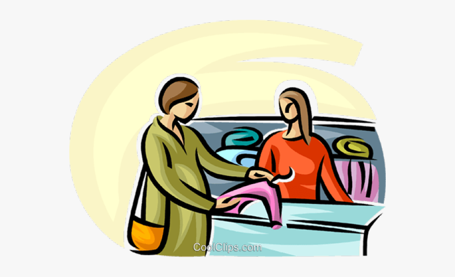 Buyer buying clothes png. Laundry clipart shopping