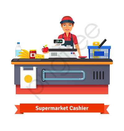 cashier clipart cashier supermarket