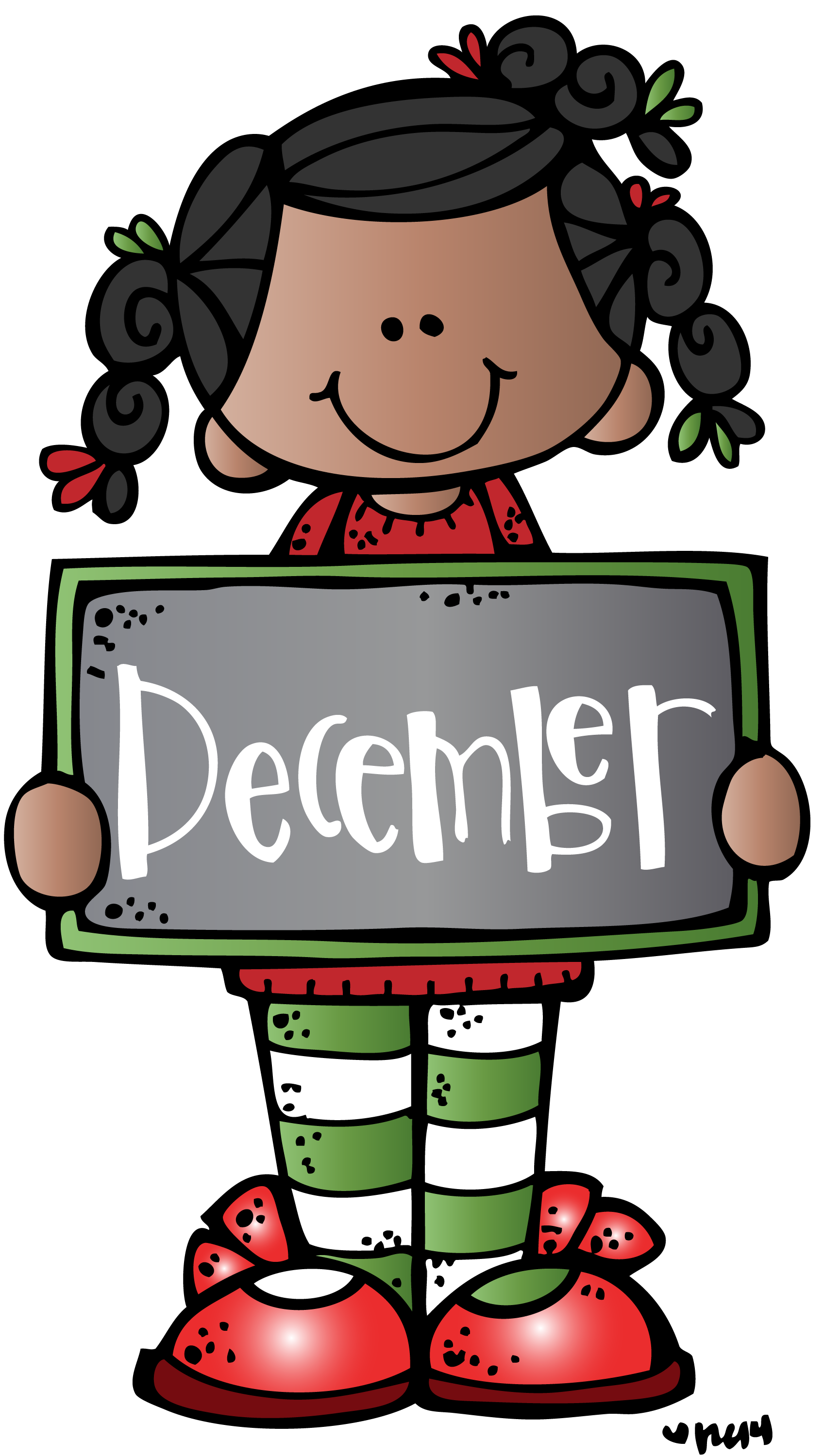 December mkb c melonheadz. Clipart child calendar