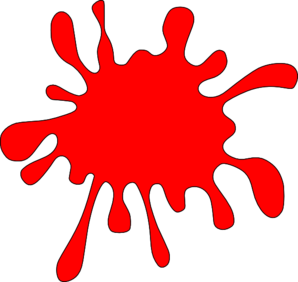 Red clip art c. Paintball clipart colour splash