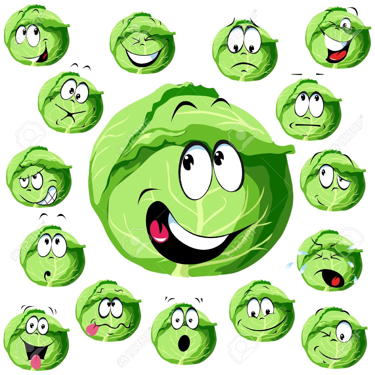 Cabbage clipart happy. Animated cartoon pencil and