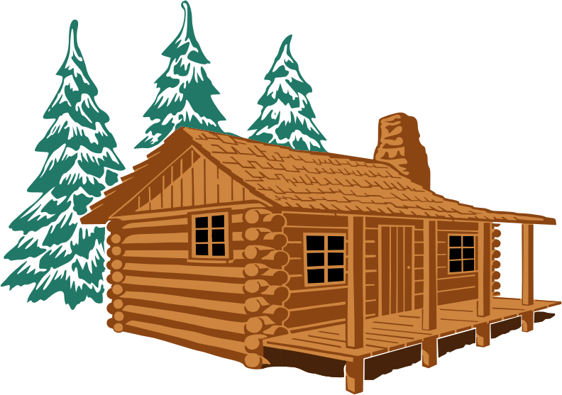 Hut clipart grass hut. Cabin 