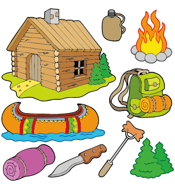 cabin clipart camping