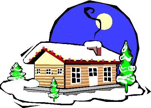 clipart winter cabin