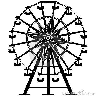 Janwbrouwers ferris wheel. Carnival clipart drawing