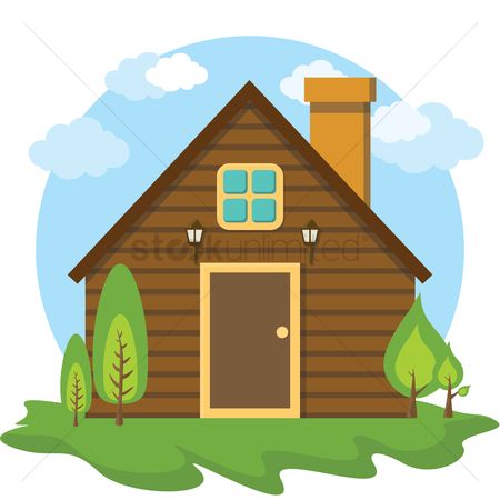 cabin clipart log house