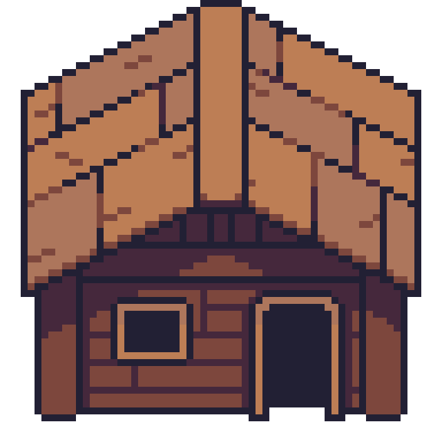 cabin clipart pixel art