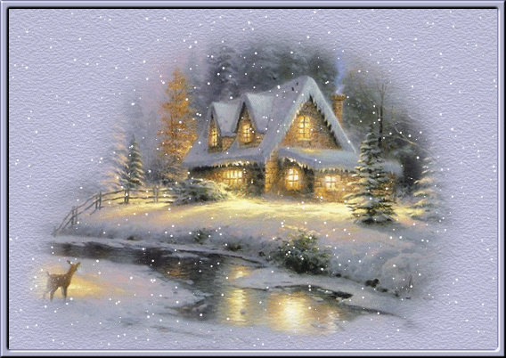 cottage clipart snowy cabin