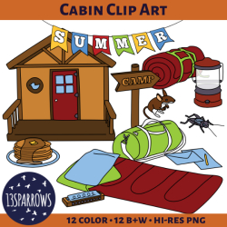 cabin clipart summer
