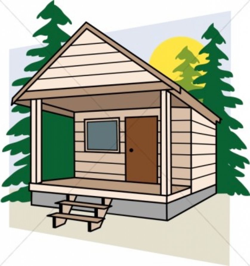 camp clipart cabin