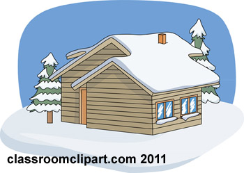 Hut clipart winter. Weather cabin snow trees