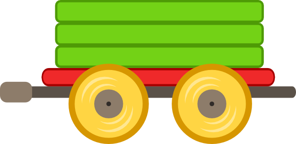 caboose clipart colorful