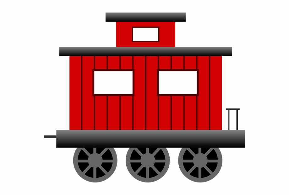 caboose clipart lined up
