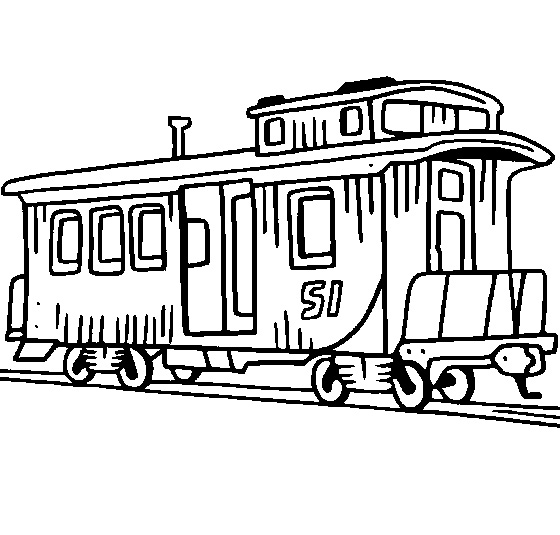 Caboose clipart train coach. Black and white free