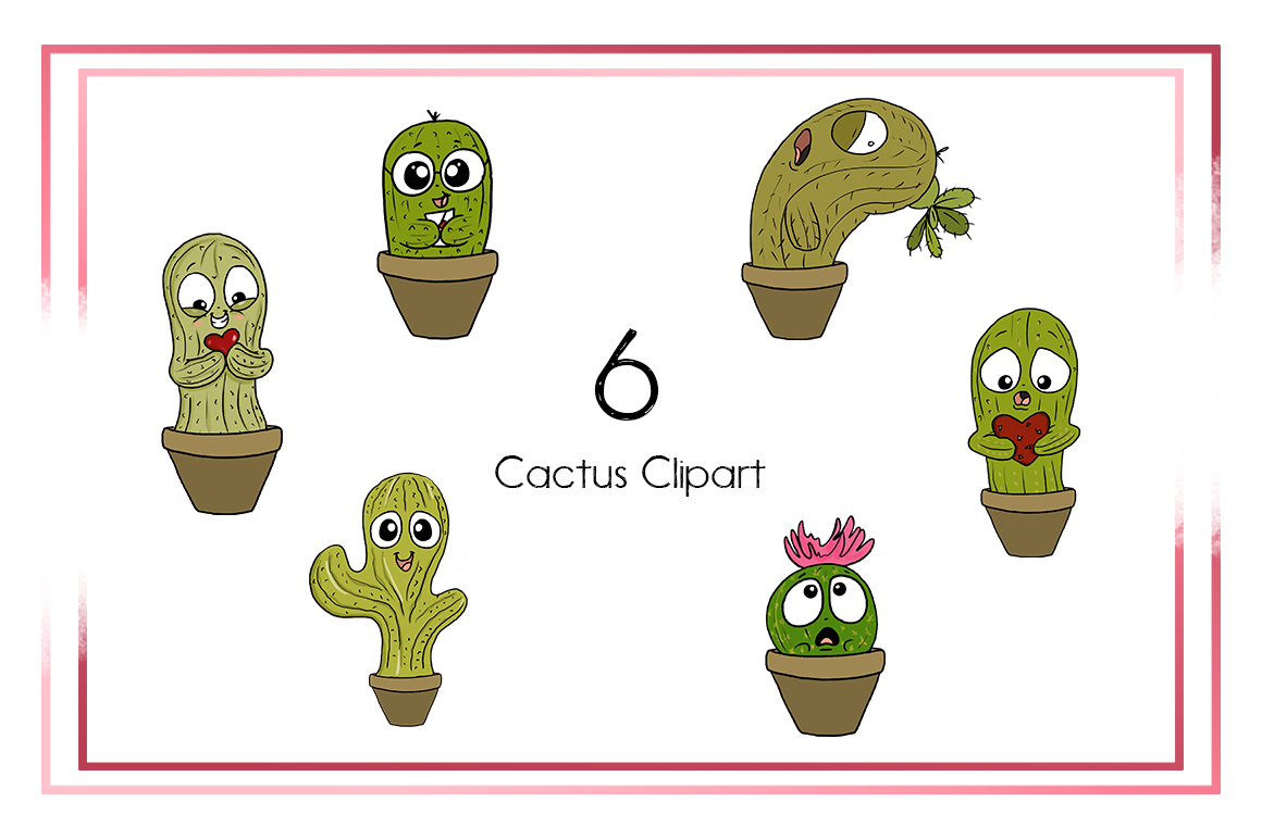 cactus clipart cartoon