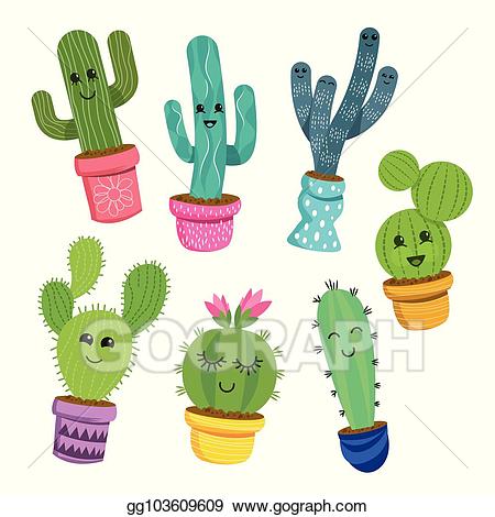 cactus clipart character