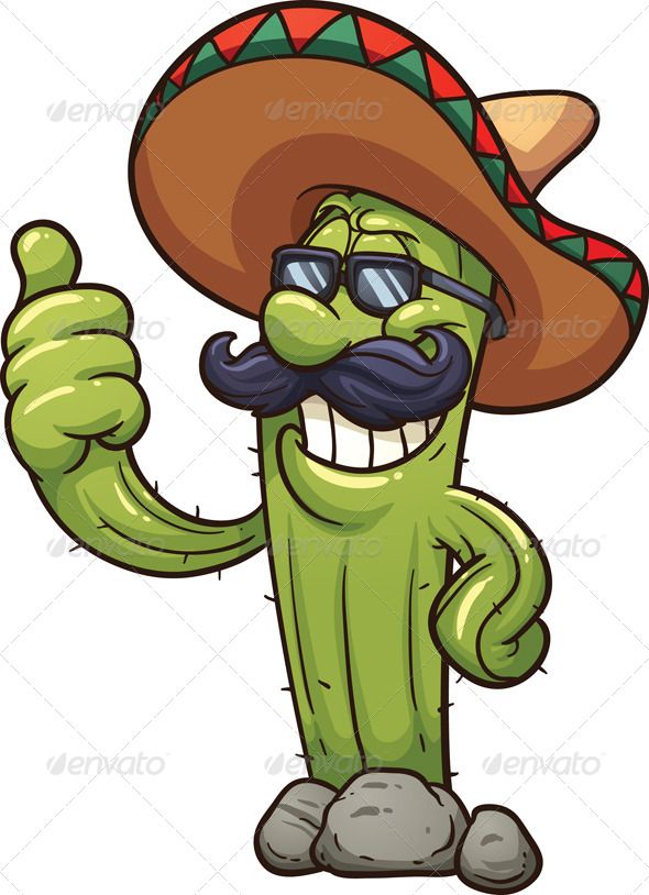 cactus clipart character